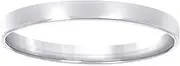 [JewelryWeb] 925 Sterling Silver Unisex 3mm Comfort Fit Flat Wedding Band Ring Jewelry for Women - Ring Size Options: 10 11 12 6 7 8 9