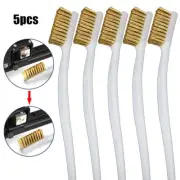 Brass Wire Brush 5PCS Brass Brush Devices For Industrial Handle Plastic