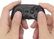 Mini Wireless Game Controller, Portable Mini Bluetooth Gamepad with 32.8ft Control Distance Ergonomic Gaming Gamepad Build in Rechargeable Battery for Windows, for iOS, for Android