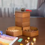 糖果盒 果盤 零食盒 木質創意多層糖果盒 家用干果盤 分格帶蓋日式客廳茶幾零食點心盒 子