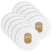 100PK Lemon&Lime Eco Sugarcane 26cm Dinner Plate Food Serving Tableware WHT