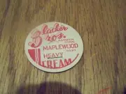 BLACKER BROS. MAPLEWOOD DAIRY NORWICH CONN. MILK BOTTLE CAP HEAVY CREAM