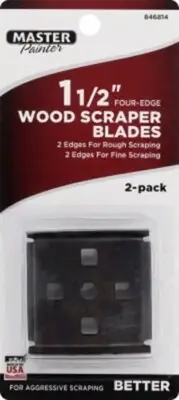 Master Painter 22B 1-1/2" 4 Edge 2 Count Scraper Blades - Pack of 20