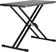 VEVOR DJ Table Stand, 32" x 20" Portable DJ Laptop and Controller Stand, Lightweight DJ Desk DJ Booth Adjustable Height DJ Stand, Foldable Double-X Braced Keyboard Stand & Tabletop, Audio Mixer Stand
