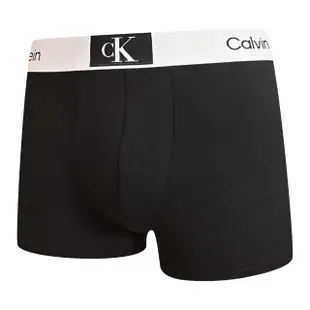 【Calvin Klein 凱文克萊】Cotton Stretch 1996 男內褲 棉質彈性舒適 平口/四角褲/CK內褲(白灰色單件袋裝)
