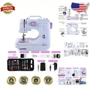 Lightweight Mini Sewing Machine with 12 Stitches & Portable Case for Beginners