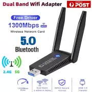 1300Mbps WiFi Adapter USB 3.0 Wireless Network Receiver 2.4G/5G Dual Band Dongle