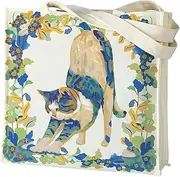AUSVKAI Canvas Tote Bag Aesthetic for Women, Cute Reusable Bags with Pockets & Snaps for Beach Shopping College Gym Grocery