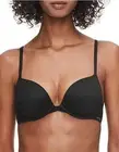 Calvin Klein Women's Perfectly Fit Push Up Plunge Memory Touch Bra Black Sz 32B