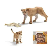 在飛比找蝦皮購物優惠-動物模型 Schleich 獅子 獅 親子禮盒