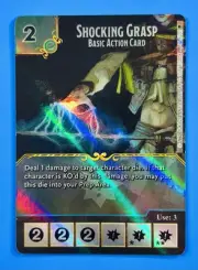 D&D Dice Masters Shocking Grasp Basic Action Card Foil