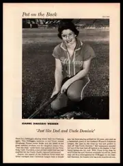 1959 Joanne DiMaggio Pittsburgh California Travelers Softball Photo Print Ad