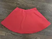 NWT ZARA Casual Coll Brick/Rust Pull On Textured Circle Skirt Girls size 13/14