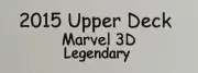 2015 UD Marvel 3D DIE-CUT FRAMEFORK 3D-33 Scheme Twist