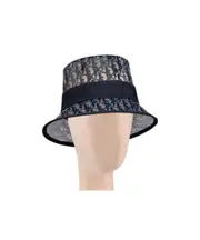 Logo small rimmed barrel cap 57 Blue/Clear