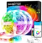 30ft Smart RGB LED Strip Lights with Remote & App Control