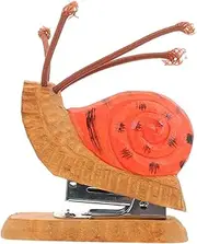 LIGHTAOTAO Mini Snail Stapler Cute Wooden Animal Stapler for Desk Portable and Enhanced Durability Versatile Decoration for Teachers and Students Artisan Craftsmanship
