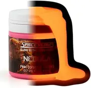 Nebula Glow in the Dark Paint (50ml) Pink With Orange Glow, Non-Toxic, Water Based, by SpaceBeams