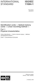 ISO/IEC 11694-1:2005, Identification cards - Optical memory cards - Linear recording method - Part 1: Physical characteristics