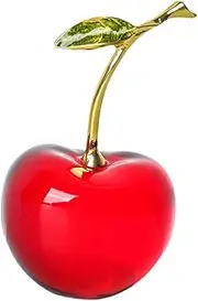 yuksok Fruit Cherry Statue Modern Cherry Figurine Cute Coffee Table Embellishment Tabletop Centerpiece for Car Dashboard Dining Room