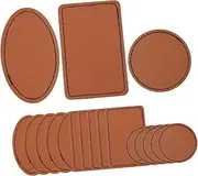 Operitacx Sets Leather Keychain Blanks Pu Tag Custom Tags Sew Patches Clothing Label Handmade Items Decor Wide Use Retro Design Material Pcs