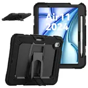 MCC Kids iPad Air 11" 2024 M2 Shockproof Case Cover Stand Apple 6th Gen 6 [Black]