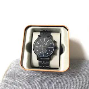 #全新 Fossil LUTHER CHRONOGRAPH BLACK STAINLESS STEEL 不鏽鋼 手錶 黑