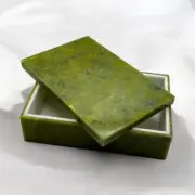 High Quality Jade & Marble Jewelry Box Hand Carved Crystal Stone, Size-M