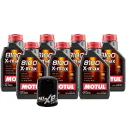 7L Motul 8100 X-MAX 0W40 Wix XP Filter Motor Oil Change Kit API SN