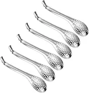 OFFSCH 6Pcs Caviar Colanders Stainless Steel Spoons Food Grade Slotted Spoons for Efficient Filtration Kitchen Tool for Home Cooking