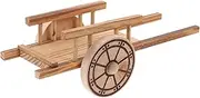 ibasenice Miniature Wooden Cart Model Realistic Simulation Farm Trolley for Garden Decor Educational Use and Table Landscape Prop for Cart Model Collectors