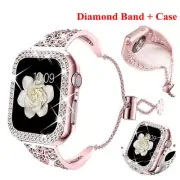 Diamond Band Watch Strap+ Case For Apple iWatch Series 6 5 4 3 2 1 38/40/42/44mm