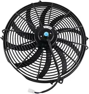 KANGYEBAIHUODIAN Fit for 16'' Push/Pull 12V 120W Electric Radiator Intercooler Slim Fan Engine Cooling
