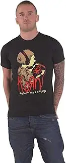 [Rock Off officially licensed products] Korn T Shirt Follow The Leader Band Logo Official Unisex Black