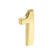 Self Adhesive House Number 2.76 Inch ABS Number 1 for Hotel Mailbox Gold Tone