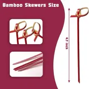 100 Counts Bamboo Cocktail Picks, Fancy Toothpicks Cocktail Skewers, Bamboo S...