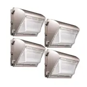 LED Wall Pack Light 60W 4 Pack with Dusk to Dawn Photocell, 5000K Daylight Wa...