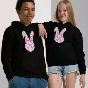 Bubble Gum Easter Bunny hoodie Age 3-14 Pastel Graffiti Rabbit Blowing a Bubble