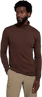 [Mountain Warehouse] Meribel Mens Thermal Baselayer Top - Combed Cotton Sweater, Roll Neck Jumper, Breathable, Quick Drying & Fitted Sleeves - for Everyday Winter Use