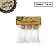 501pcs Mini Clear Glass Bottles with Cork Stopper Lid Jars Art Craft Vial 7.5CM
