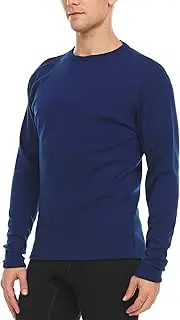 [Minus33 Merino Wool] 100% Merino Wool Expedition Weight Mens Crew Shirt - Heavy Weight Base Layer Top - Extreme Cold Weather Gear