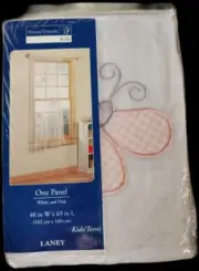 NEW Home Trends Kids One Pocket Panel Sheer Butterfly Tulle Laney 40" X 63"