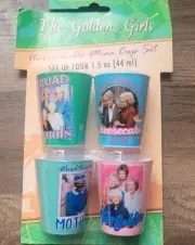 The Golden Girls Unbreakable Mini Cup Set - Set of 4 1.5 oz Cups - NEW IN PKG