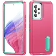 MCC Shockproof Samsung Galaxy A53 5G Case Cover Heavy Duty with Stand A536 [Magenta+Light Blue]