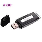 G3 Rechargeable USB Flash Drive / Voice Recorder - Black (8GB)
