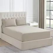 Ddecor Home 1500 Thread Count Premium Cotton Blend Combo Set - Sand