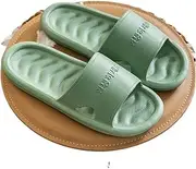 [TOMYEUS] Shark Slippers Summer Sandals Women Shoes Slippers for Home EVA Non-Slip Flip Flops Couple Indoor Sandals Bathroom Casual Beach Shoe Summer Sandals (Color : Green, Shoe Size : 38)