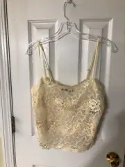 JOSIE NATORI, Cream Color Lace, Size L, NWT