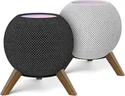 Wooden Desktop Speaker Stand for HomePod Mini Stand - Wood Tripod Desk Speaker Stand for Home Pod Mini Table Stand Holder for Space Saving and Decoration, 2 Pack