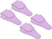 uxcell 4.5"x2.6" Embroidery Scissors Sheath, 4 Pack PU Leather Nail Cuticle Scissor Cover Small Pointed Nippers Scissors Protective Case, Purple